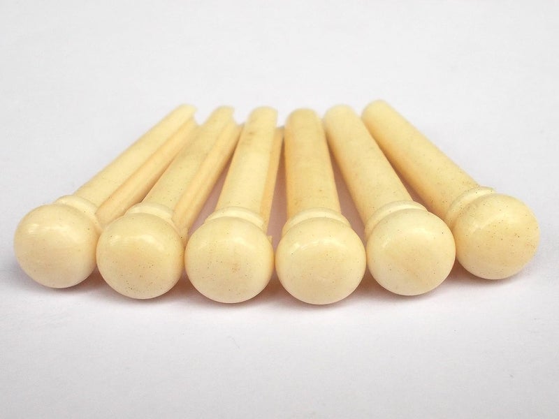Musical String Guitar Bridge pin Real Bone for Acoustic Classical 1 set 6 pcs - Image 1